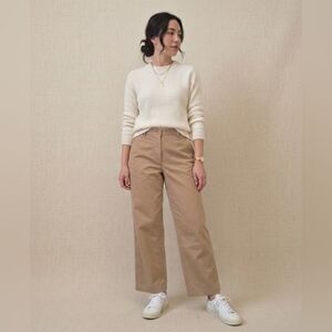 L.L. BeanTan Chinos Classic Fit 14 Petite Khaki Workwear Minimalist Beige Office